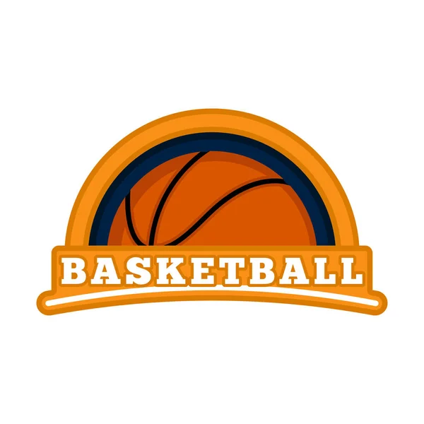 Emblema de baloncesto aislado — Vector de stock