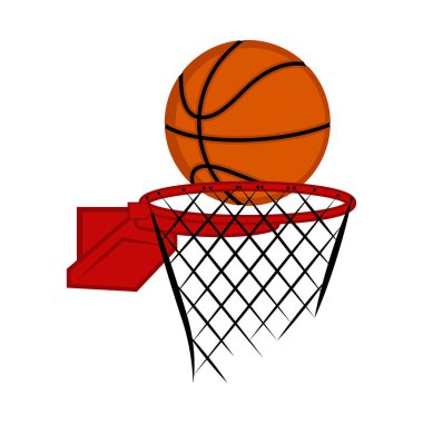 Bir top ile basketbol net