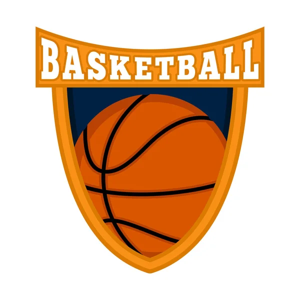 Emblema de baloncesto aislado — Vector de stock