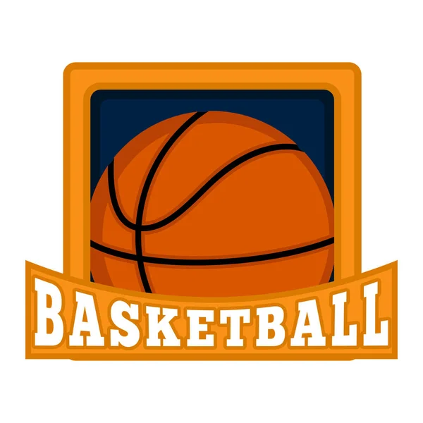 Emblema de baloncesto aislado — Vector de stock