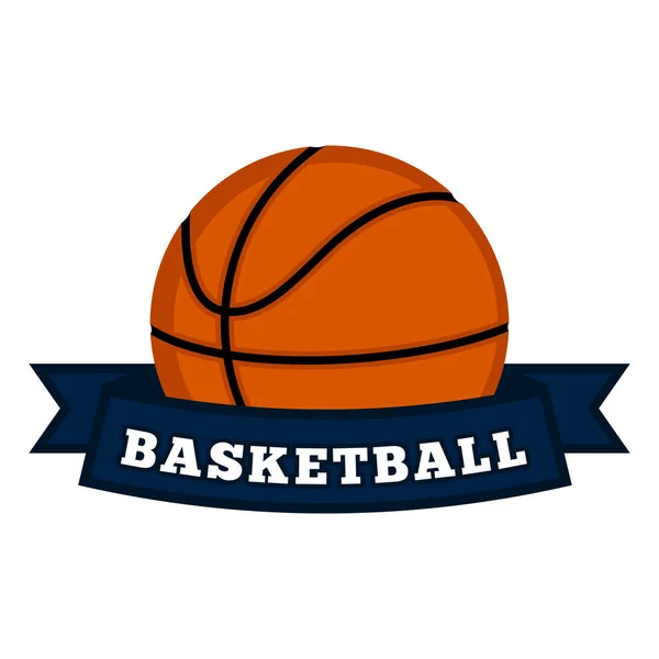 Μεμονωμένο λογότυπο μπάσκετ — Διανυσματικό Αρχείο