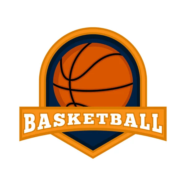 Emblema de baloncesto aislado — Vector de stock