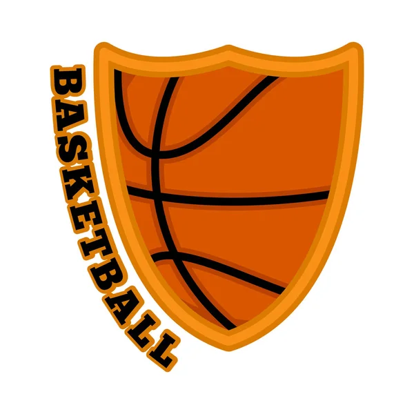 孤立的篮球会徽 — 图库矢量图片