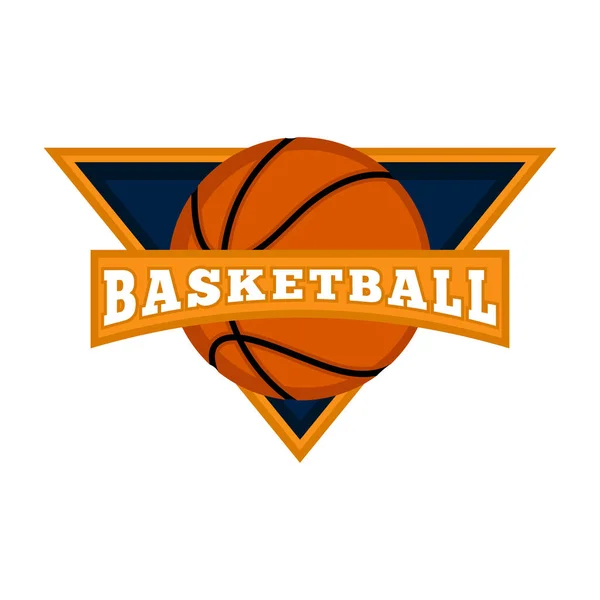 Emblema de baloncesto aislado — Vector de stock