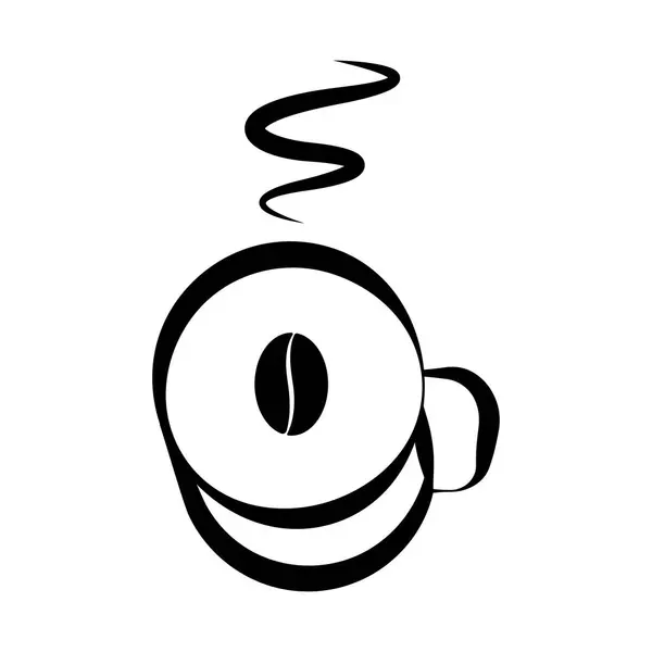 Vereinzelte Kaffeetassen-Ikone — Stockvektor
