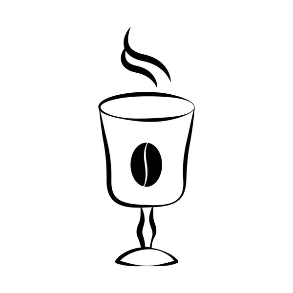 Ikone aus Kaffeeglas — Stockvektor