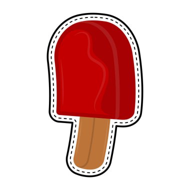 İzole popsicle dottle etiket
