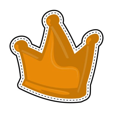 İzole taç noktalı etiket