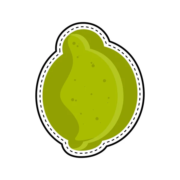 Pegatina de puntos de limón aislado — Archivo Imágenes Vectoriales