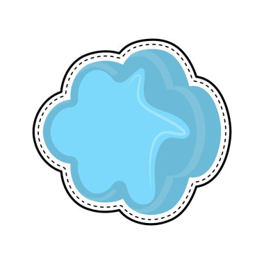 İzole bulut noktalı etiket