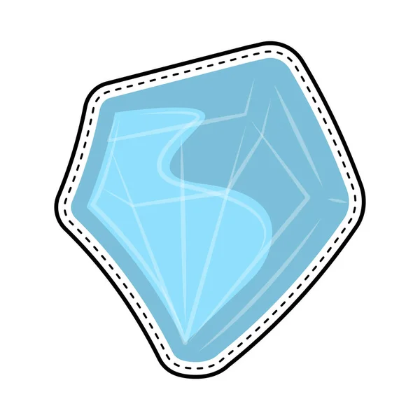 Isolierte diamantgepunktete Aufkleber — Stockvektor