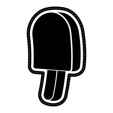 İzole popsicle simgesi dottle etiket