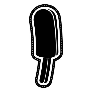 İzole popsicle simgesi dottle etiket