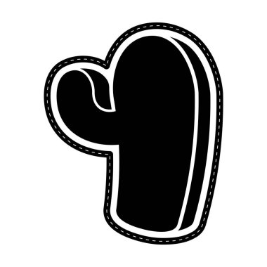 İzole kaktüs simgesi noktalı etiket