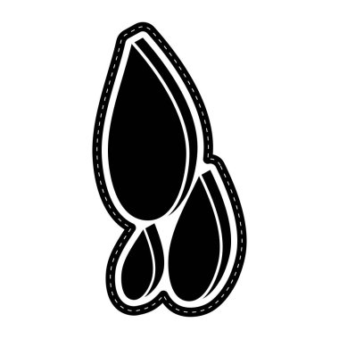 Su damlaları simgesi noktalı etiket