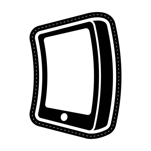 Isolerad Tablet-ikon prickad klistermärke — Stock vektor