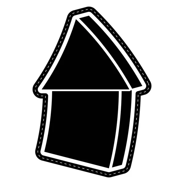 Isolated house icon dotted sticker — Stock Vector