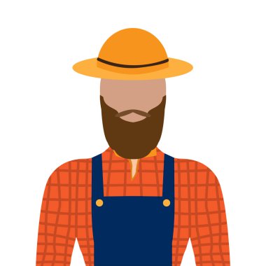 İzole erkek çiftçi