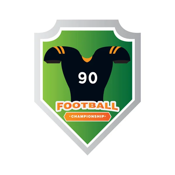 Emblema de futebol americano — Vetor de Stock