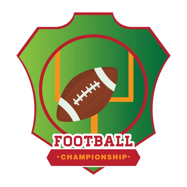 Американская футбольная эмблема — стоковый вектор