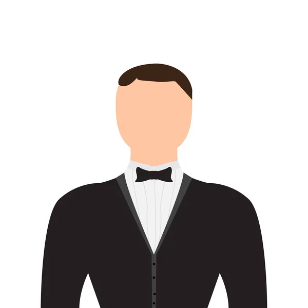 Isolated waiter character — Stock Vector
