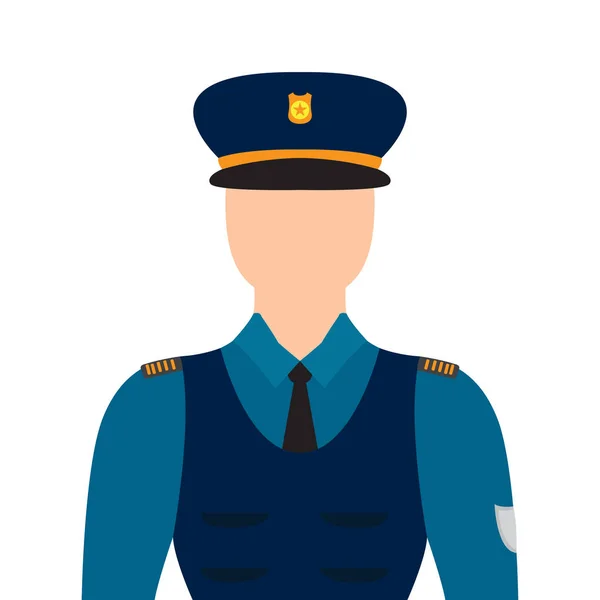 Isolated policeman character — Stock Vector