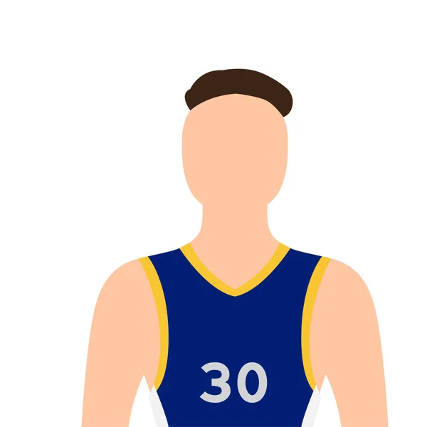 Imagen aislada del jugador de baloncesto — Vector de stock