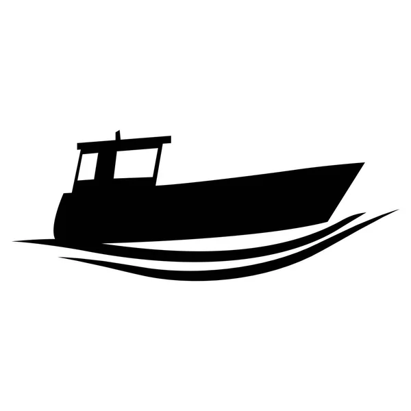 Imagen del icono del barco aislado — Vector de stock