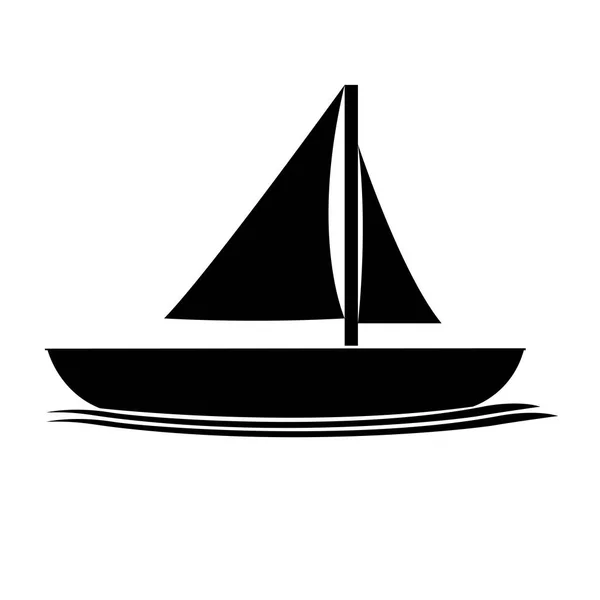 Imagen aislada del icono del velero — Vector de stock