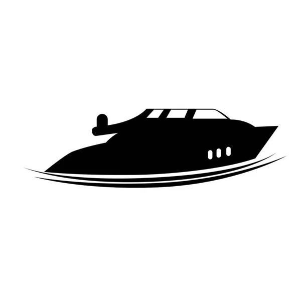 Elkülönített Yacht Ikonkép — Stock Vector