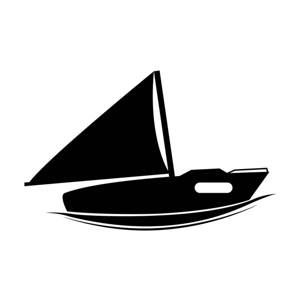 Imagem de ícone de veleiro isolado — Vetor de Stock