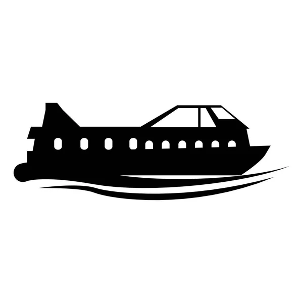 Elkülönített Yacht Ikonkép — Stock Vector