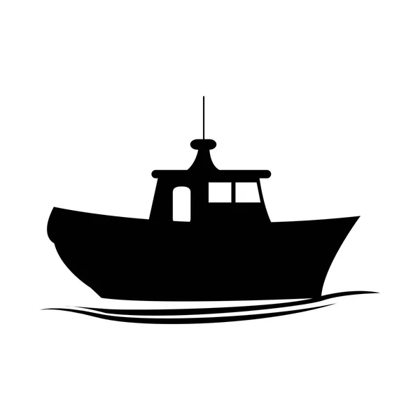 Imagen del icono del barco aislado — Vector de stock