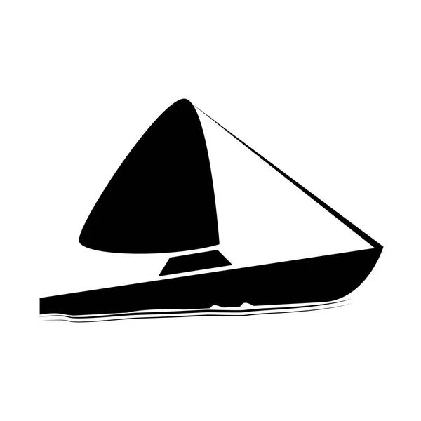 Ізольоване зображення значка вітрильника — стоковий вектор