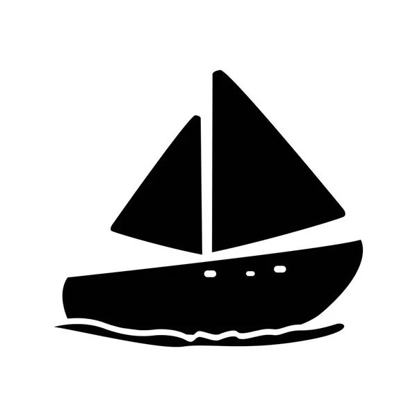 İzole yelkenli simgesi görüntü — Stok Vektör