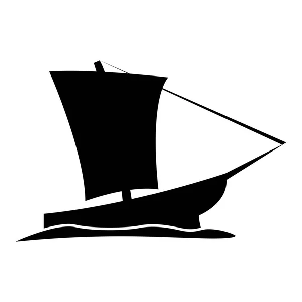 Imagen aislada del icono del velero — Vector de stock