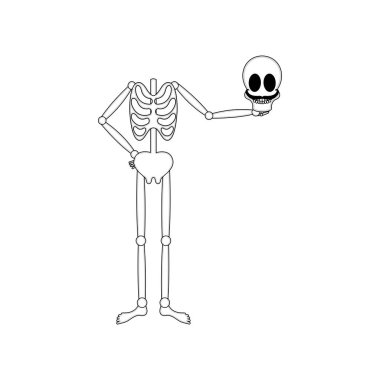 Elinde kafatası olan iskelet