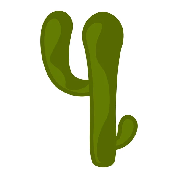 Ізольоване зелене зображення рослинних кактусів — стоковий вектор