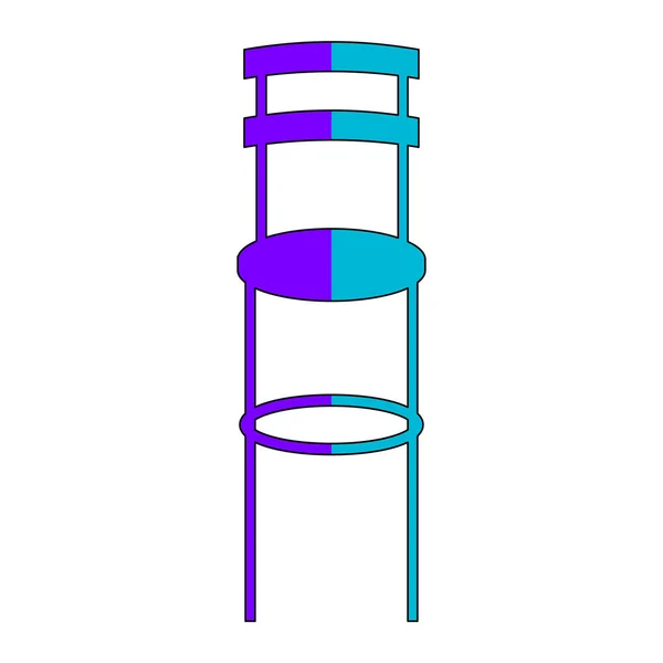 Silla aislada de bar y restaurante de madera — Vector de stock