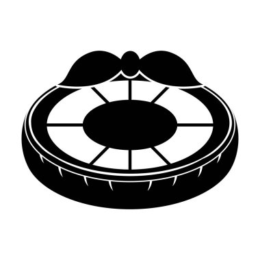 İzole havuz şamandıra sıcak şeklinde limon simgesi