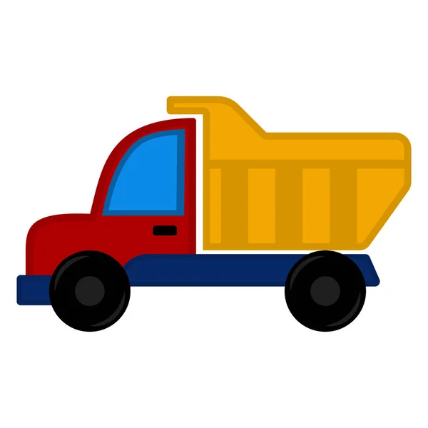 Jouet de construction de camion de couleur isolé pour les enfants — Image vectorielle
