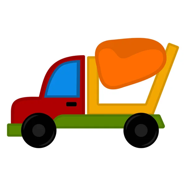 Isolato betoniera camion immagine giocattolo — Vettoriale Stock