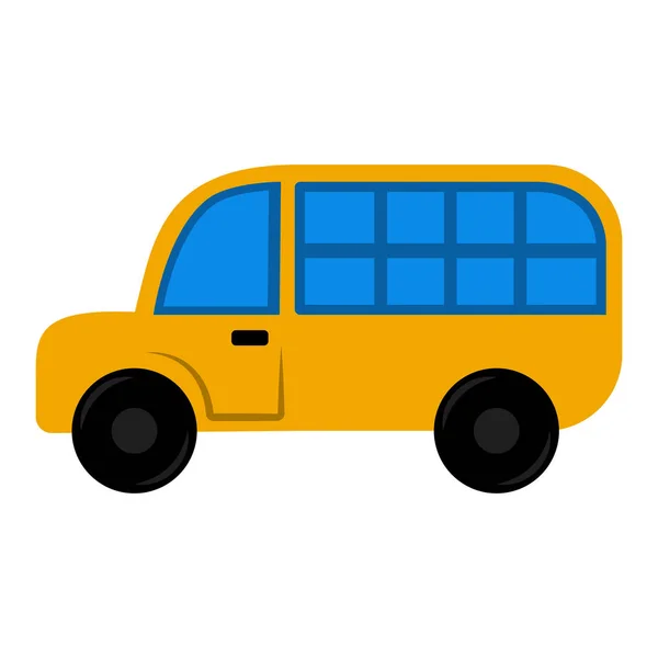 Juguete de autobús escolar aislado para niños — Vector de stock