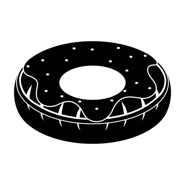 Изолированный бассейн в форме пончика с глазурью — стоковый вектор