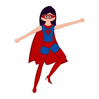 Bir kostüm ile izole süper anne karakter