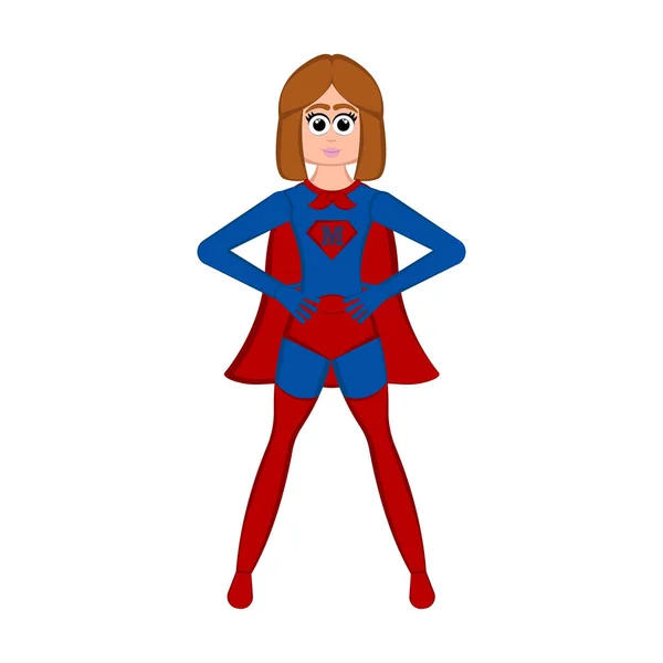 Aislado super mamá personaje con un traje — Vector de stock