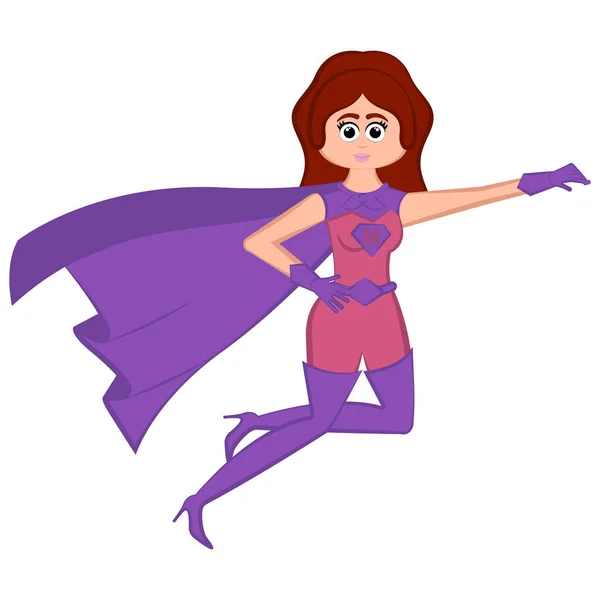 Geïsoleerd super mom karakter met een kostuum — Stockvector