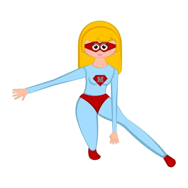 Super hero woman cartoon character Royalty Free Vector Image