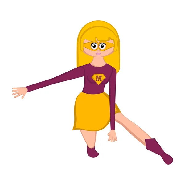 Aislado super mamá personaje con un traje — Vector de stock