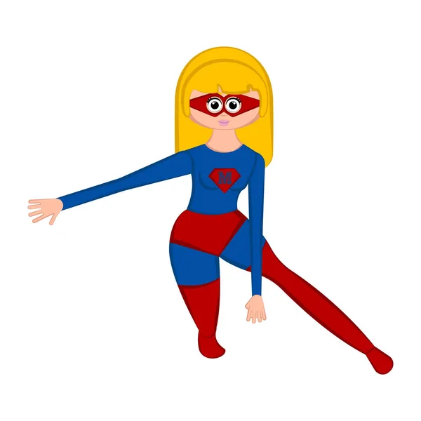 Aislado super mamá personaje con un traje — Vector de stock